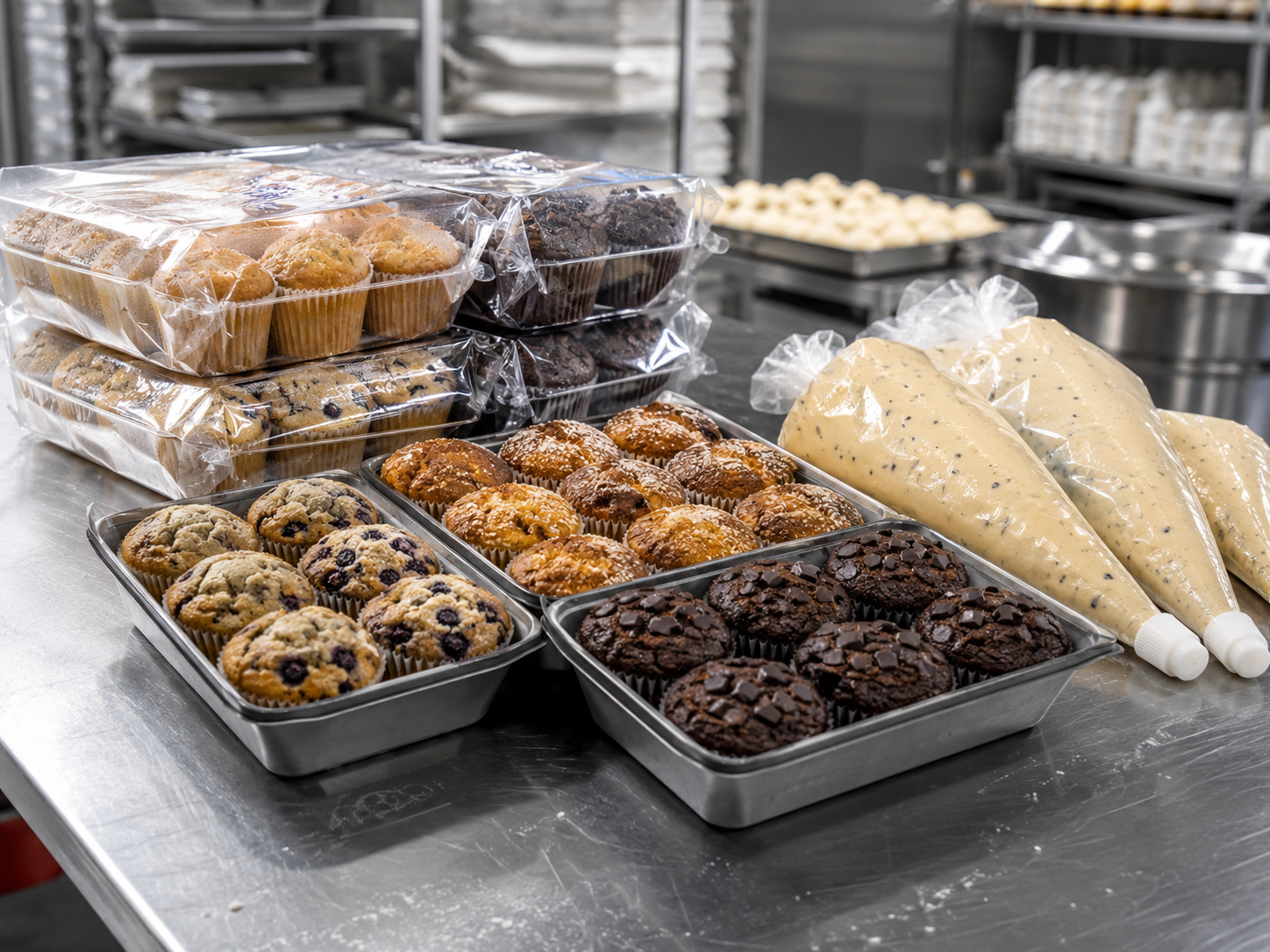 Frozen muffins for export